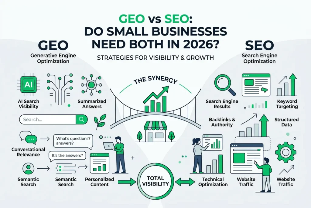 GEO vs SEO: Do Small Businesses Need Both in 2026?